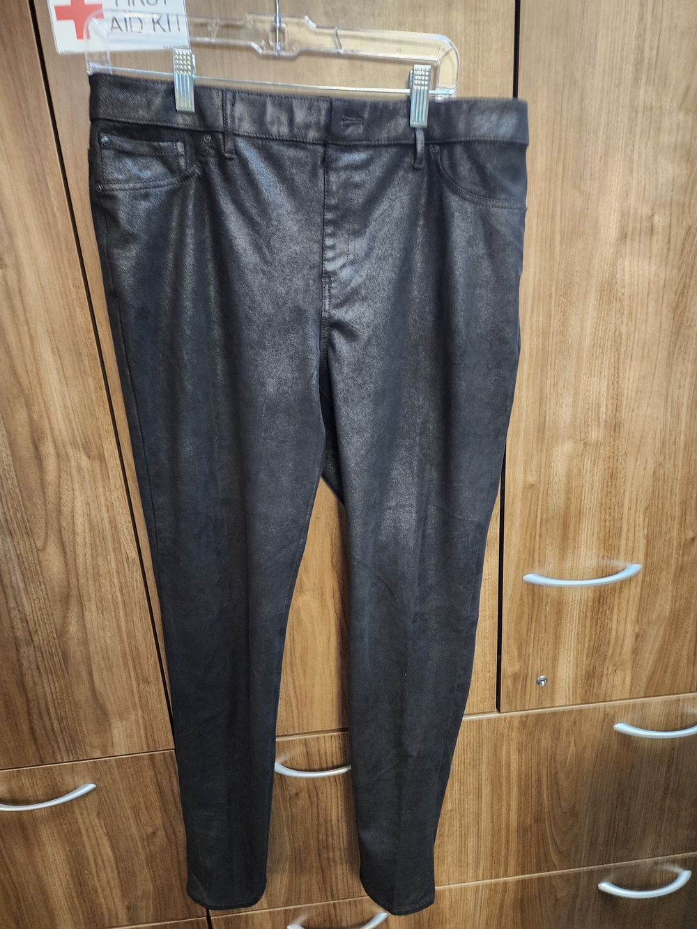Chico's Faux Leather Jeans - Black